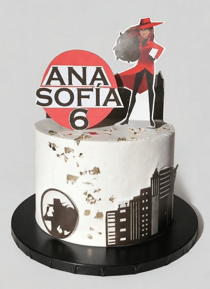 Enticing Carmen Sandiego Cake