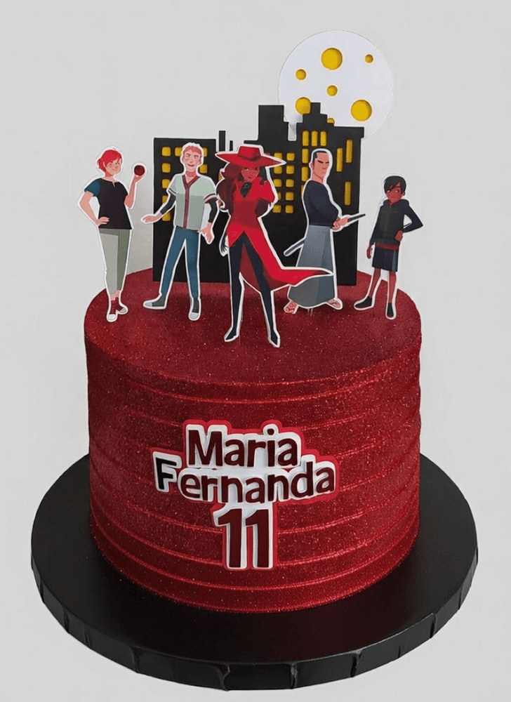 Mesmeric Carmen Sandiego Cake