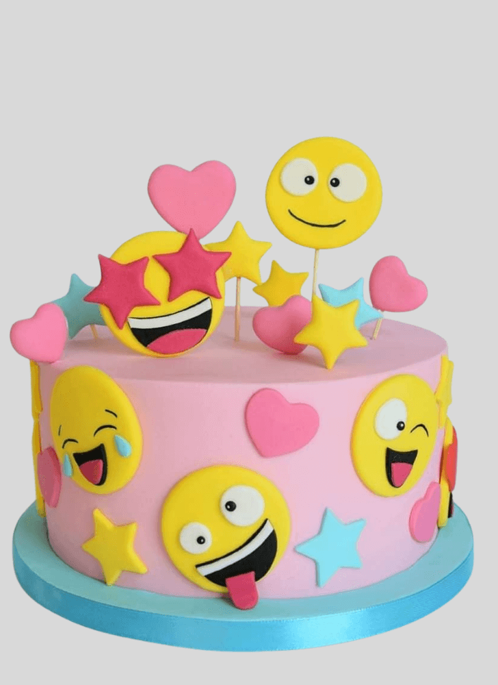 Enticing Emoji Cake