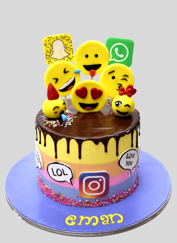 Excellent Emoji Cake