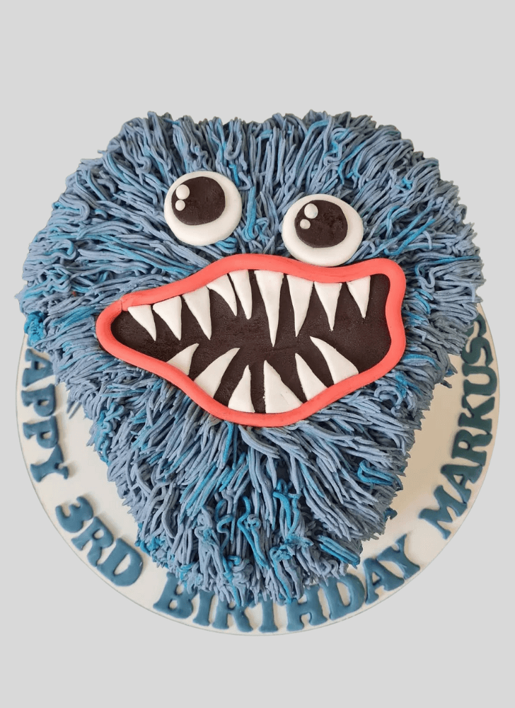 Elegant Furry Monster Cake