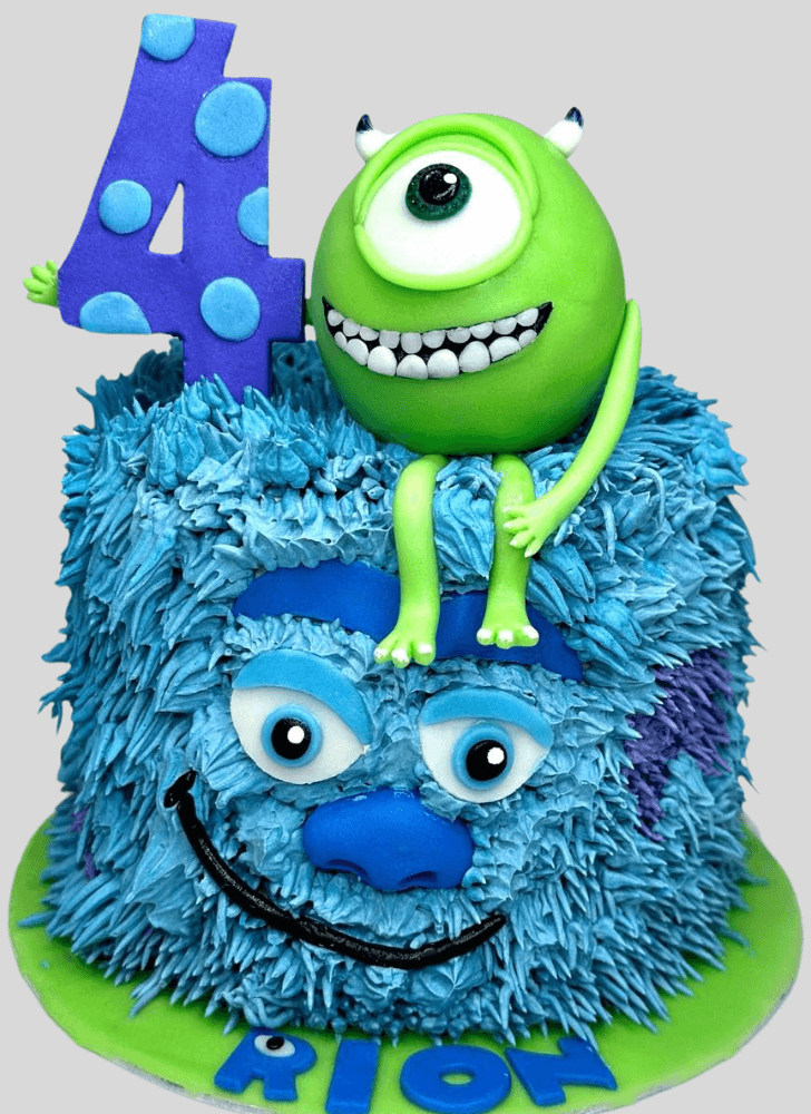 Inviting Furry Monster Cake