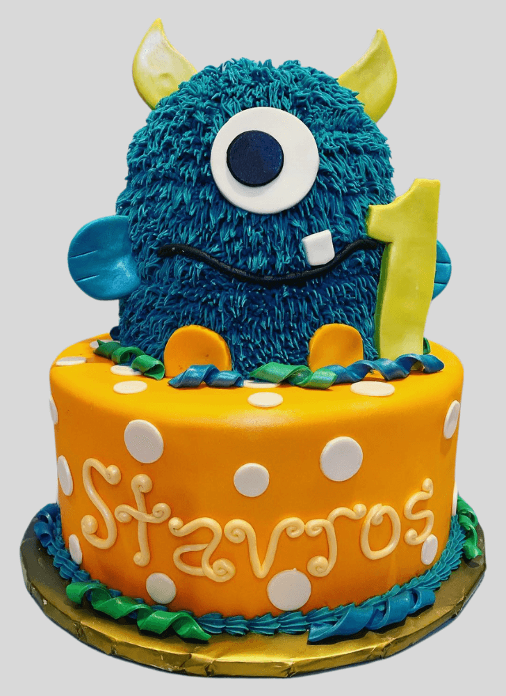 Mesmeric Furry Monster Cake