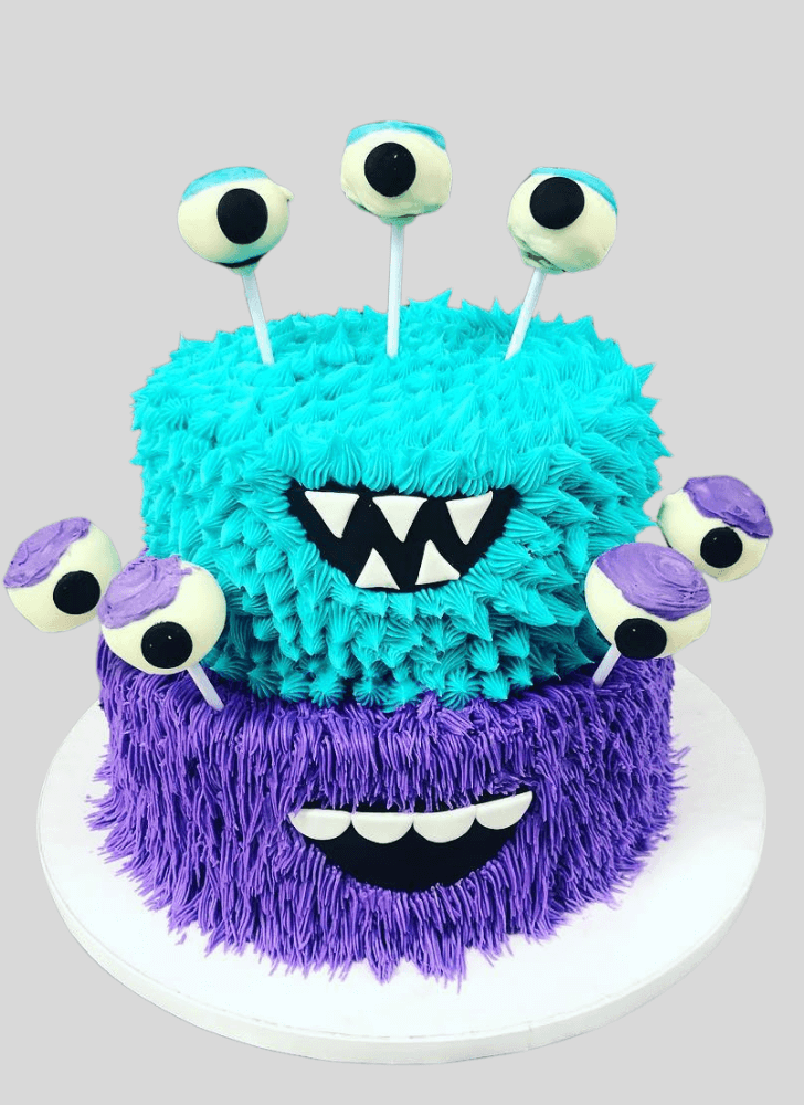 Shapely Furry Monster Cake