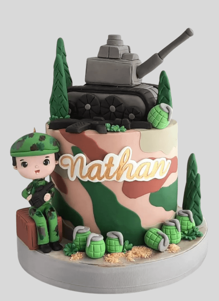 Enticing Army Cake