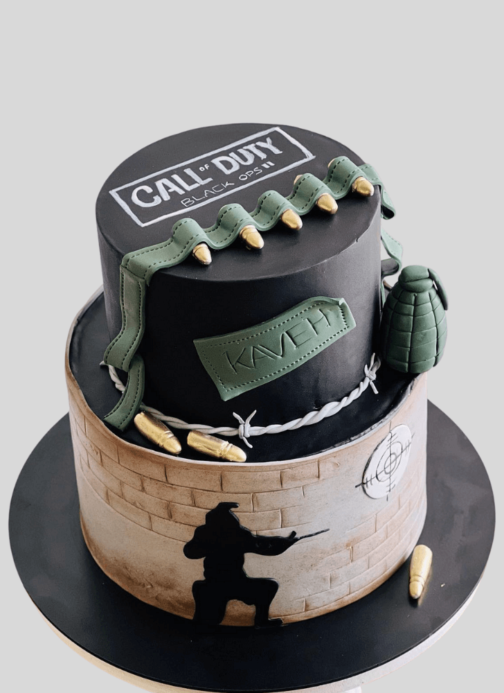 Shapely Call of Duty Cake