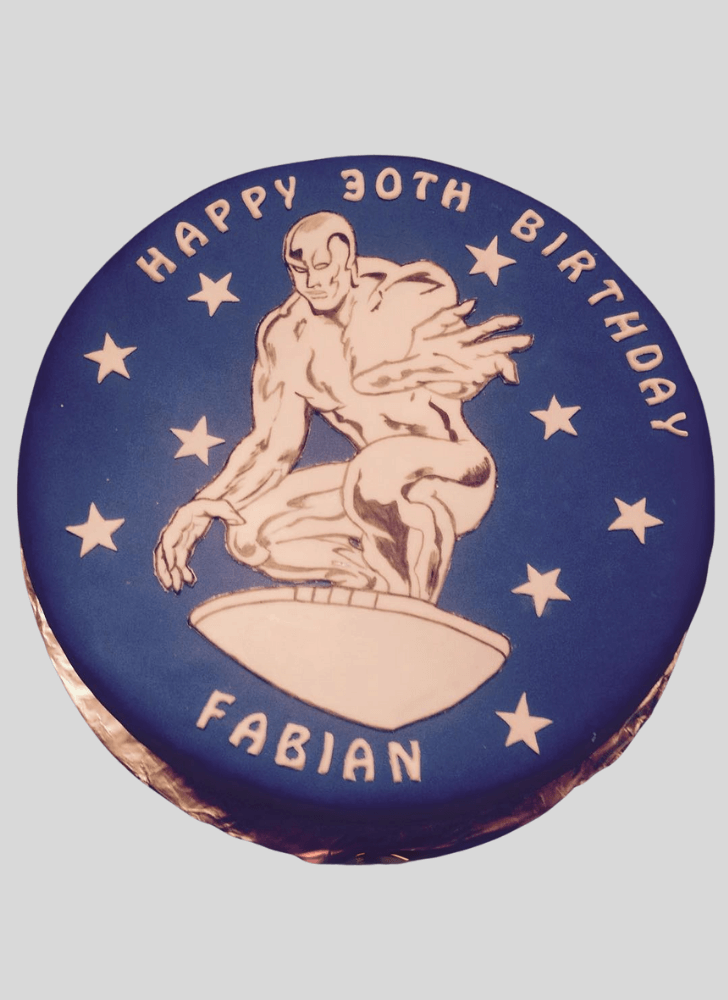 Appealing Silver Surfer Cake