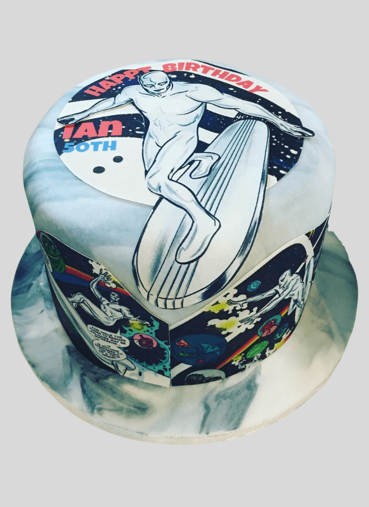 Beauteous Silver Surfer Cake