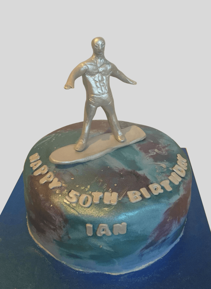 Charming Silver Surfer Cake