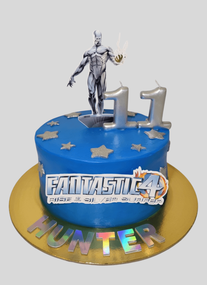 Cute Silver Surfer Cake