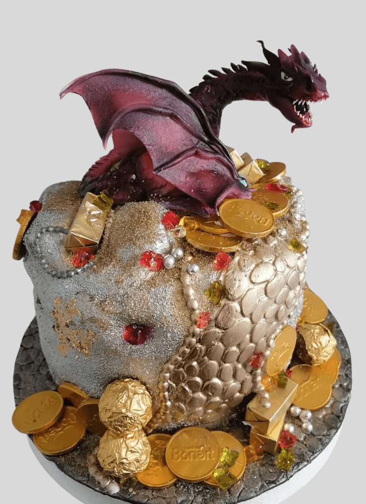 Magnetic Smaug Cake