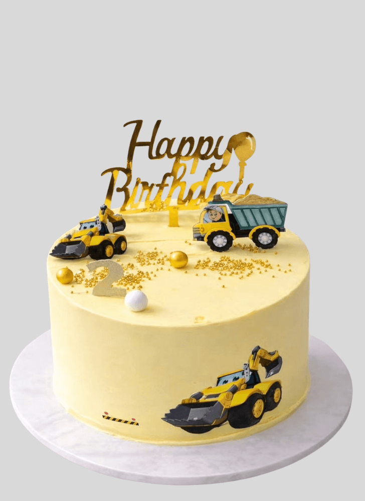 Enticing Construction Cake