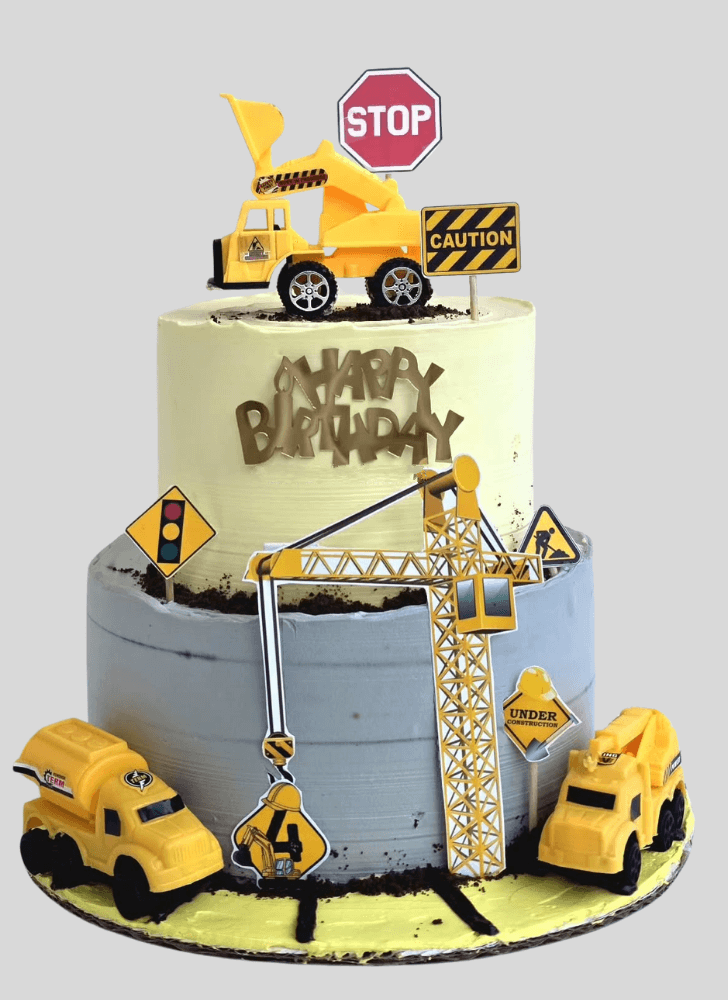 Graceful Construction Cake