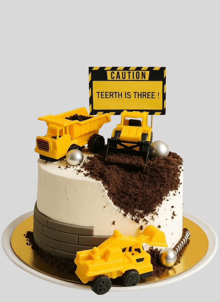 Inviting Construction Cake