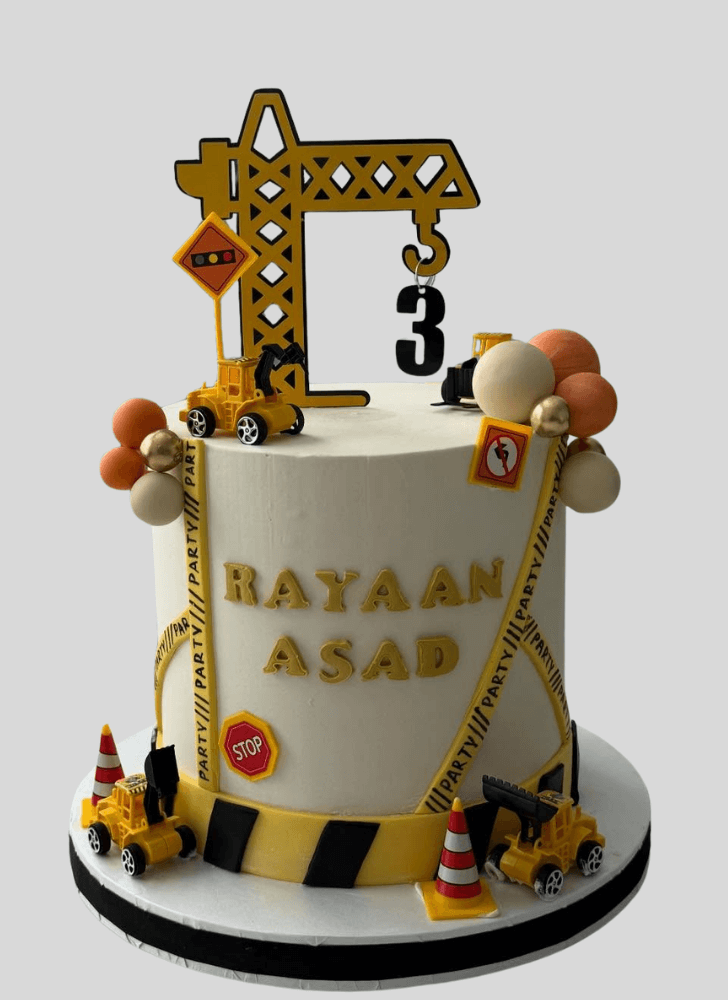 Mesmeric Construction Cake