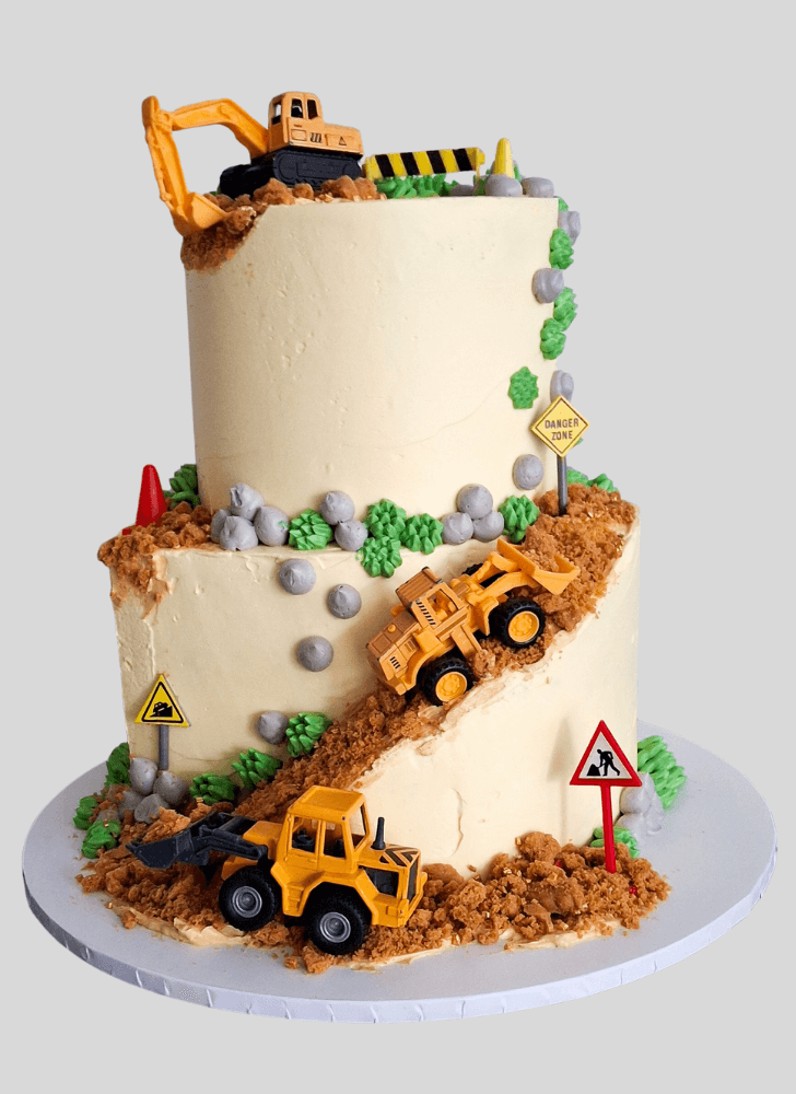 Pleasing Construction Cake
