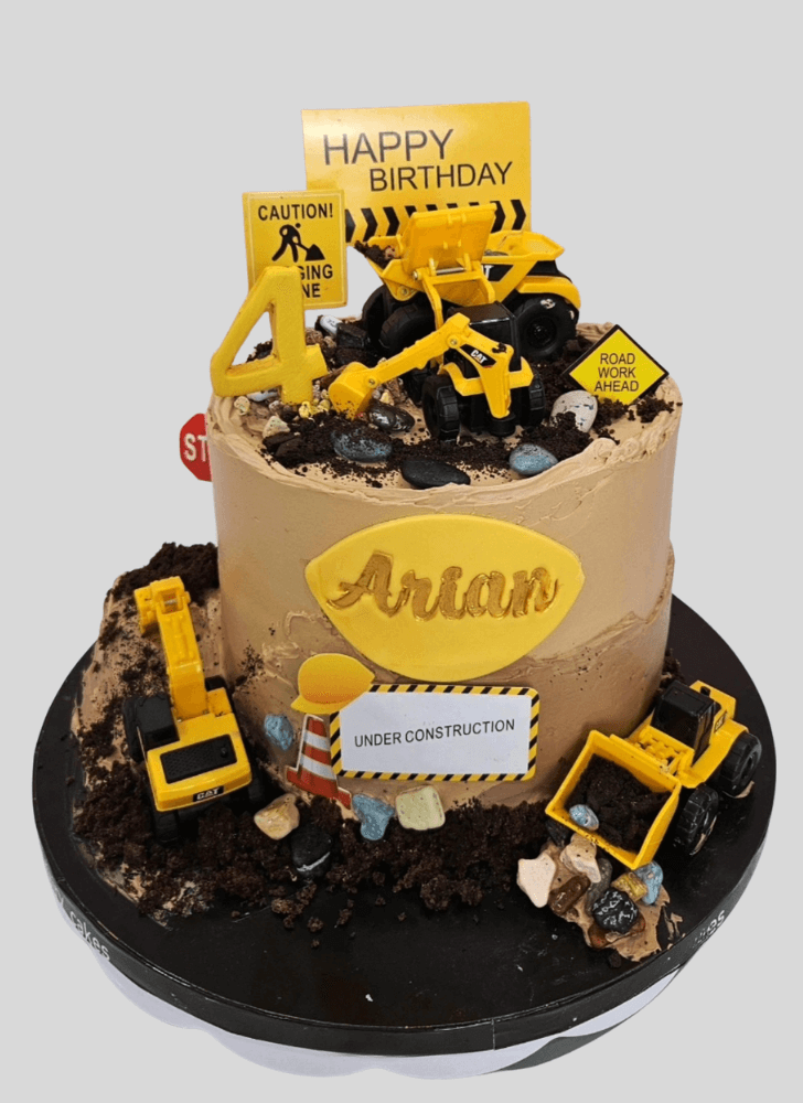 Pretty Construction Cake