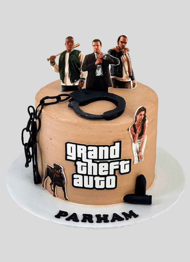 Charming GTA Cake