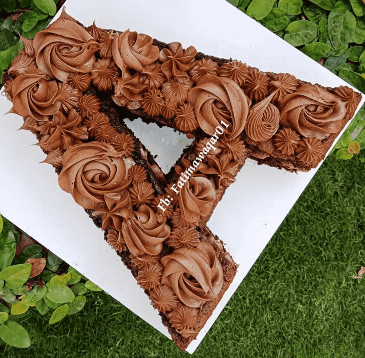 Pleasing A Alphabet Cake