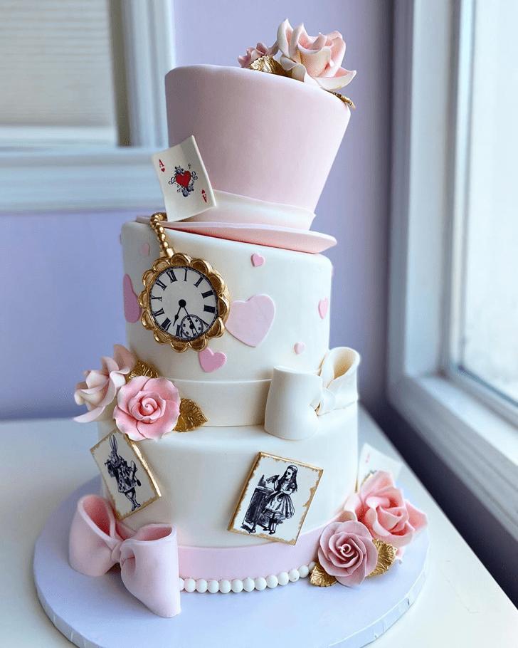 Classy Alice in Wonderland Cake
