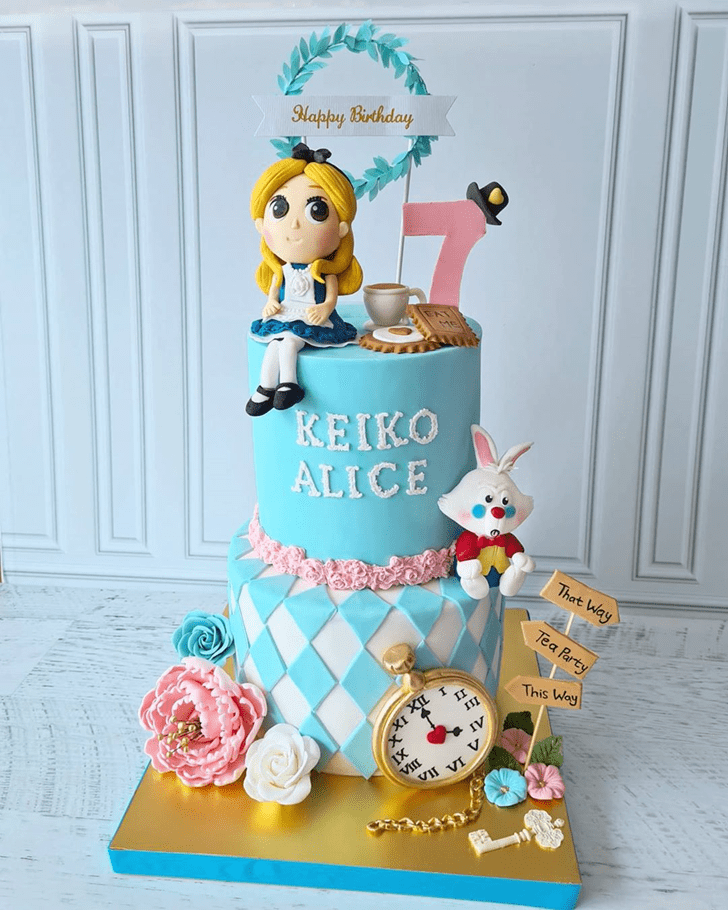 Radiant Alice in Wonderland Cake