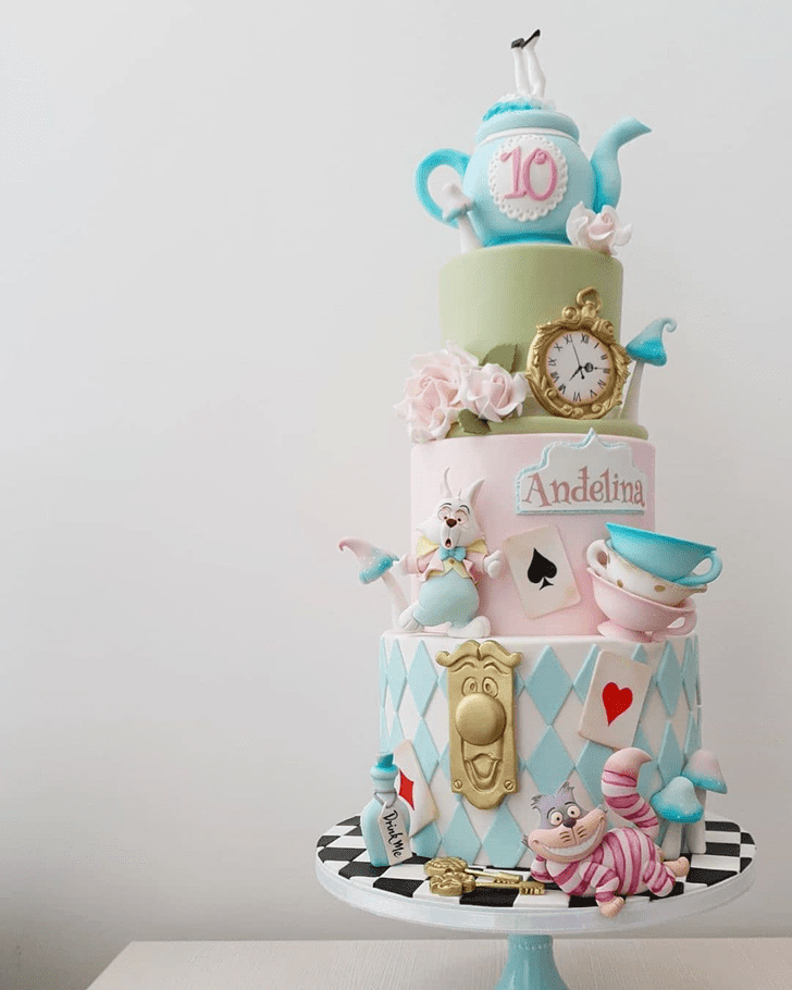 Refined Alice in Wonderland Cake