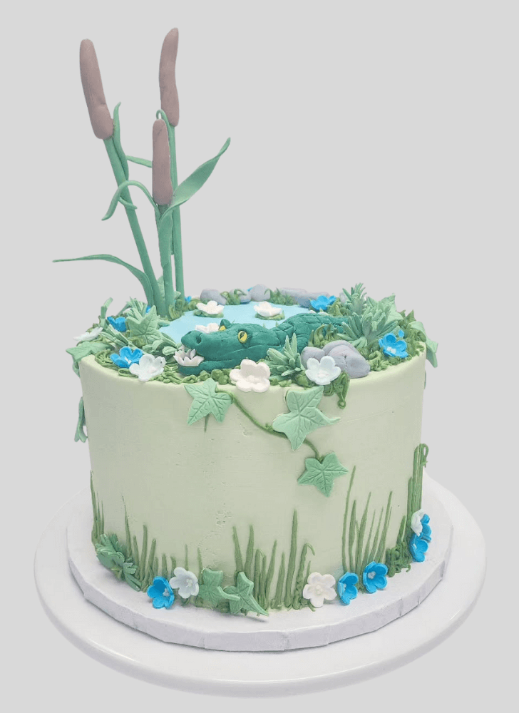 Cute Alligator Cake
