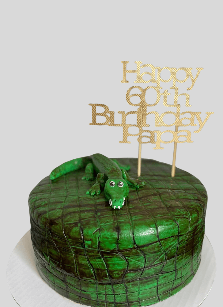 Graceful Alligator Cake