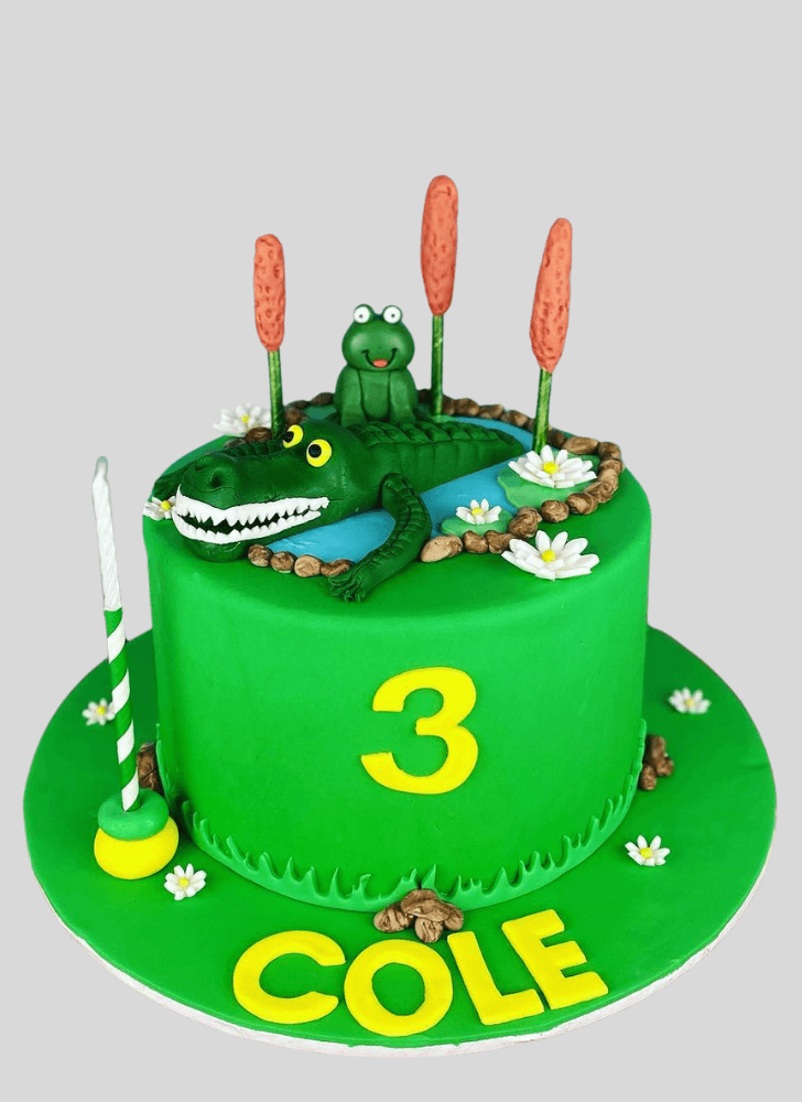 Pleasing Alligator Cake