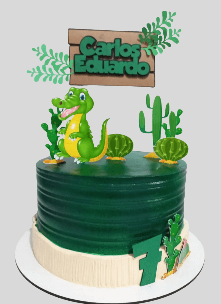 Resplendent Alligator Cake