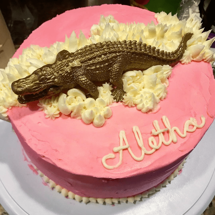 Adorable Alligator Cake