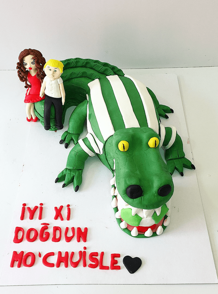 Alluring Alligator Cake