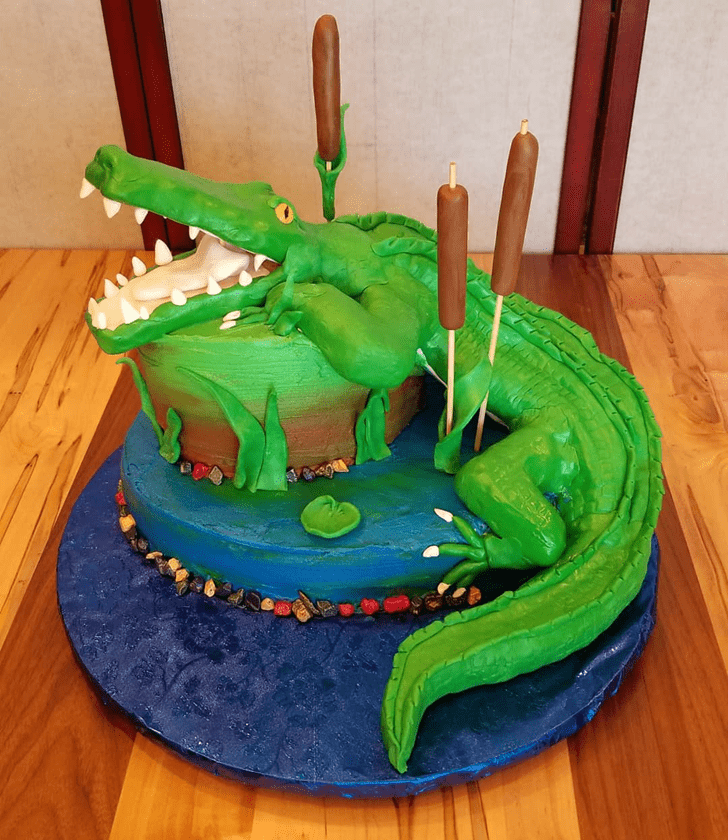 Angelic Alligator Cake