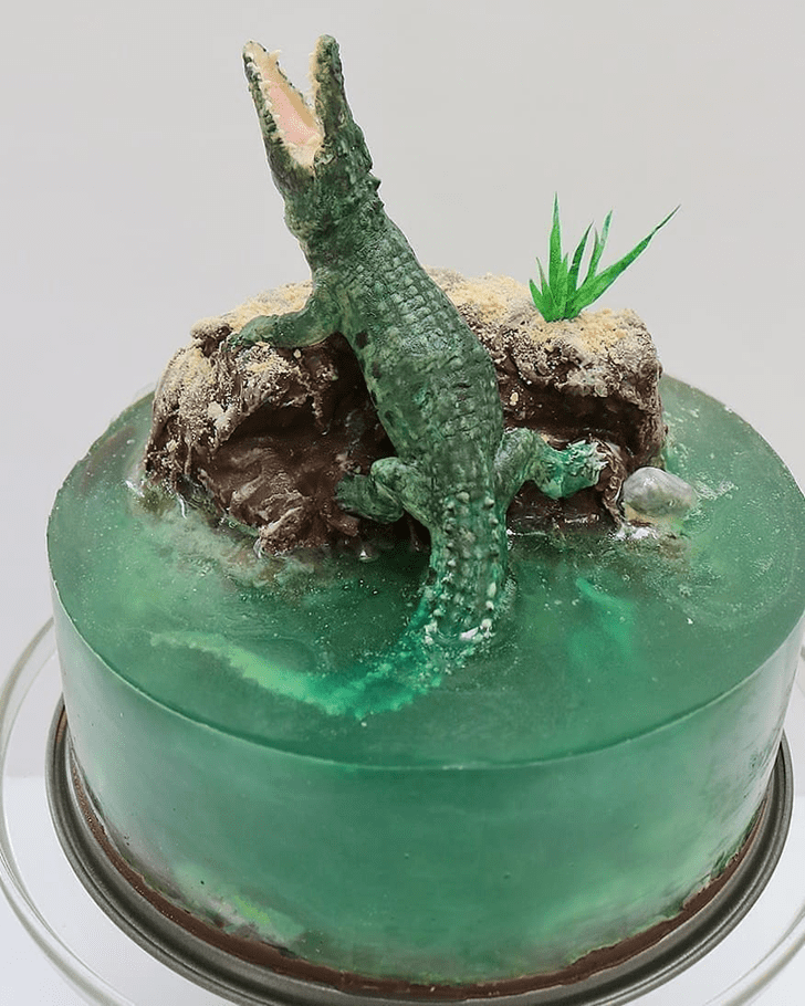 Appealing Alligator Cake