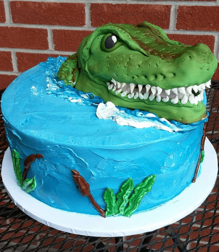 Charming Alligator Cake