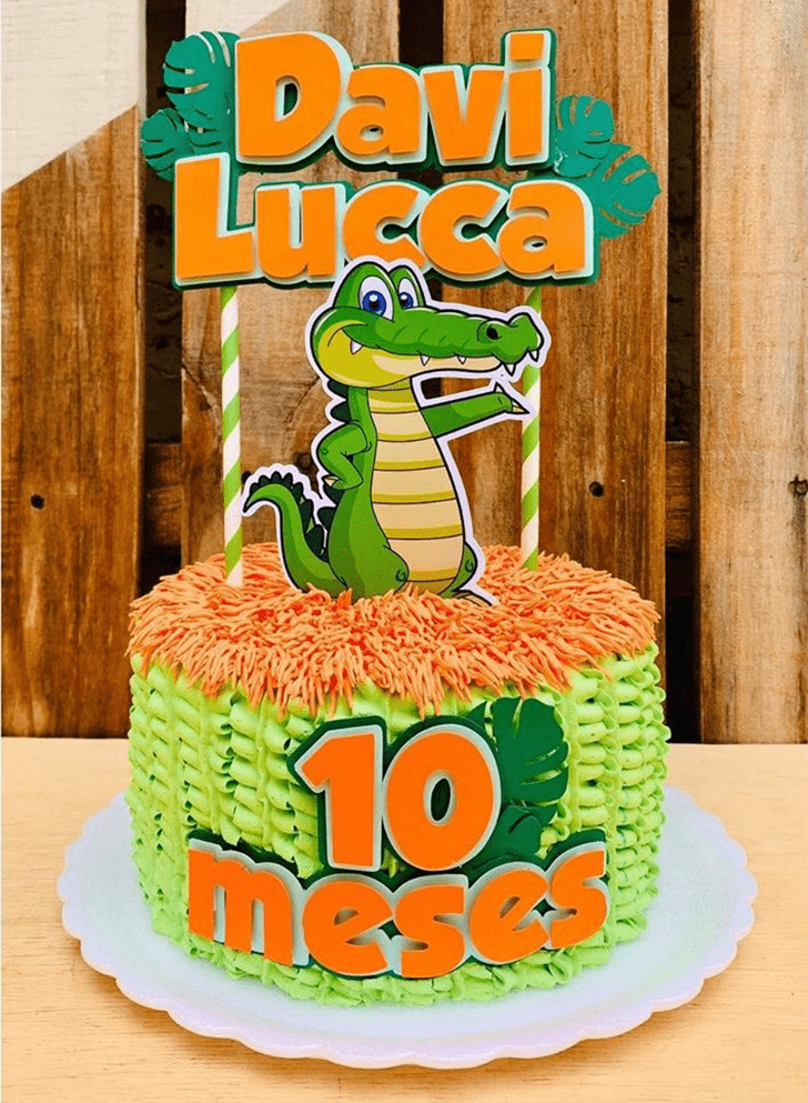 Cute Alligator Cake