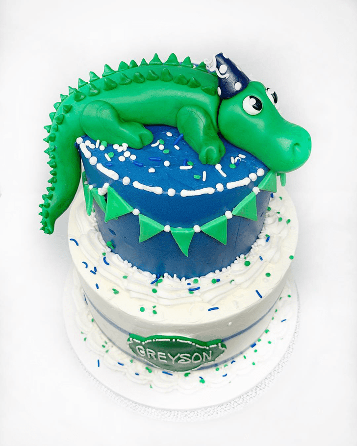 Mesmeric Alligator Cake