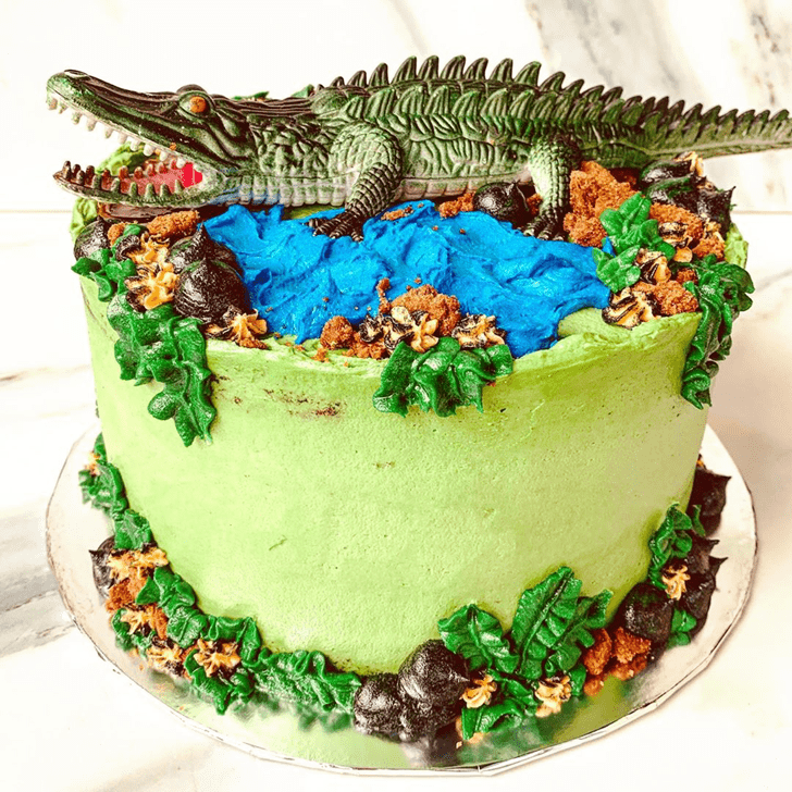 Resplendent Alligator Cake