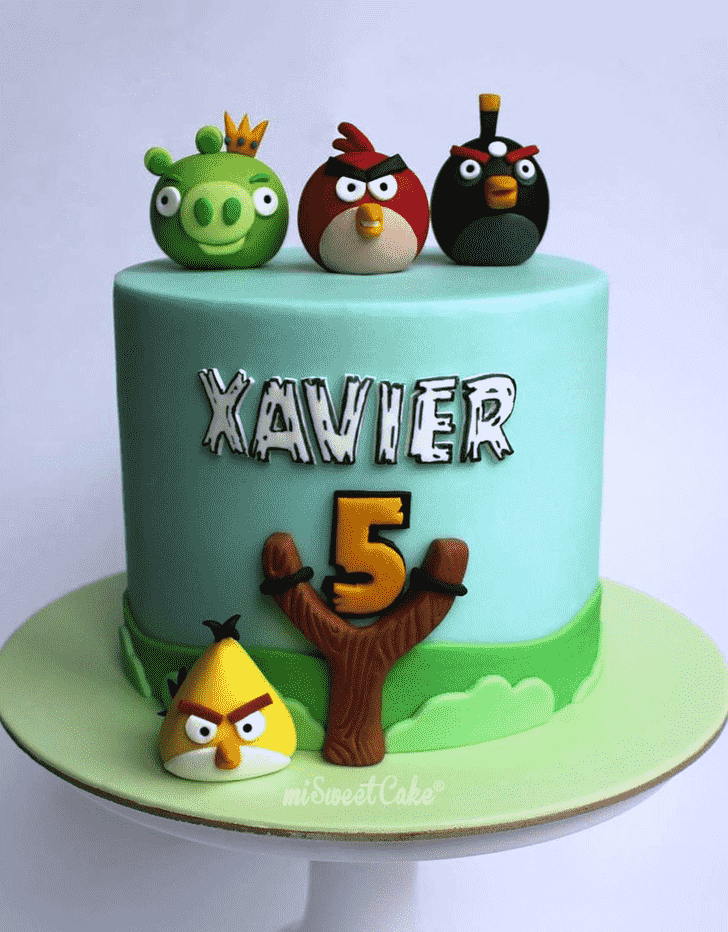Angelic Angry Birds Cake