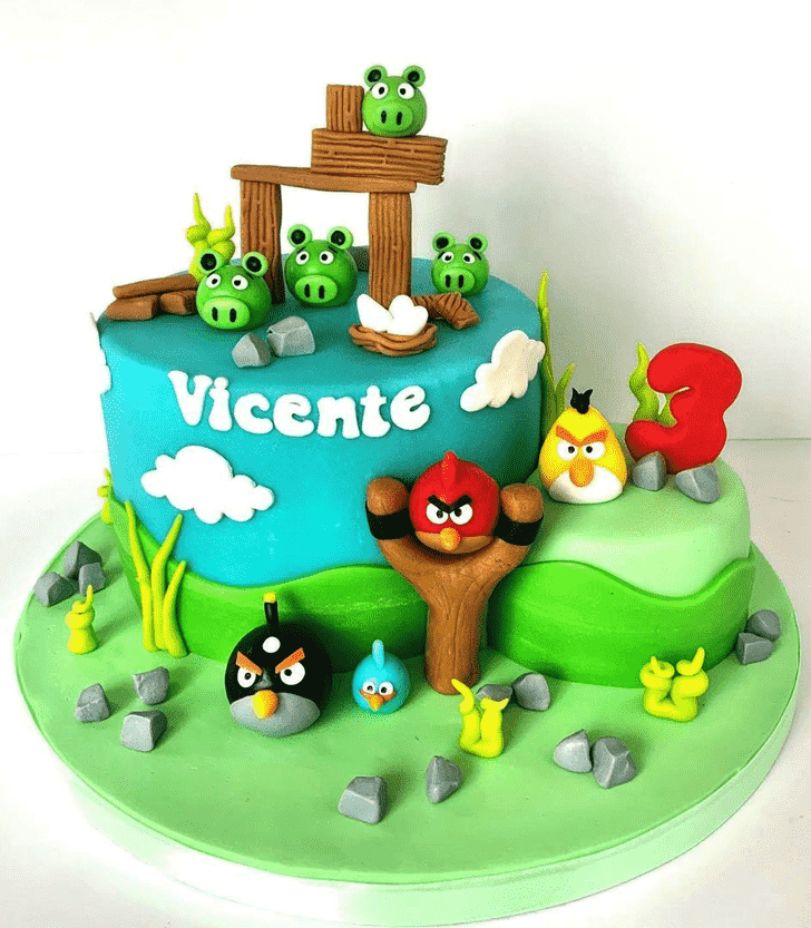 Bewitching Angry Birds Cake