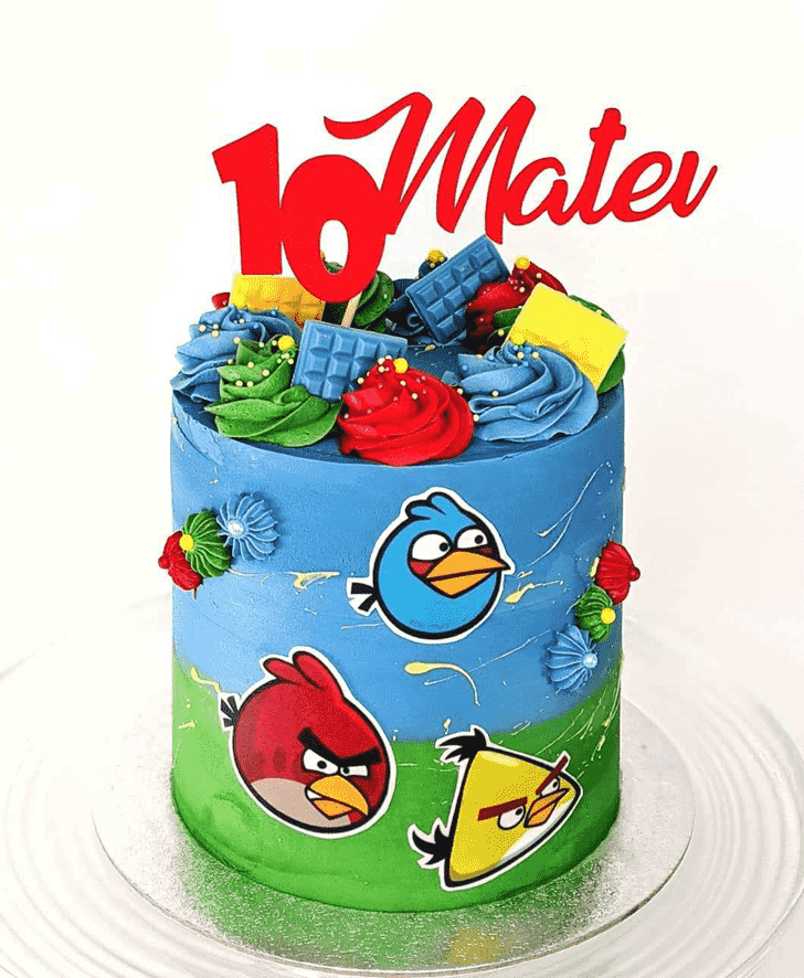 Enticing Angry Birds Cake