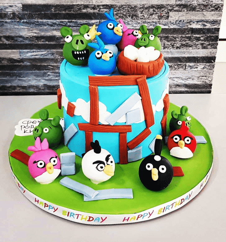 Slightly Angry Birds Cake