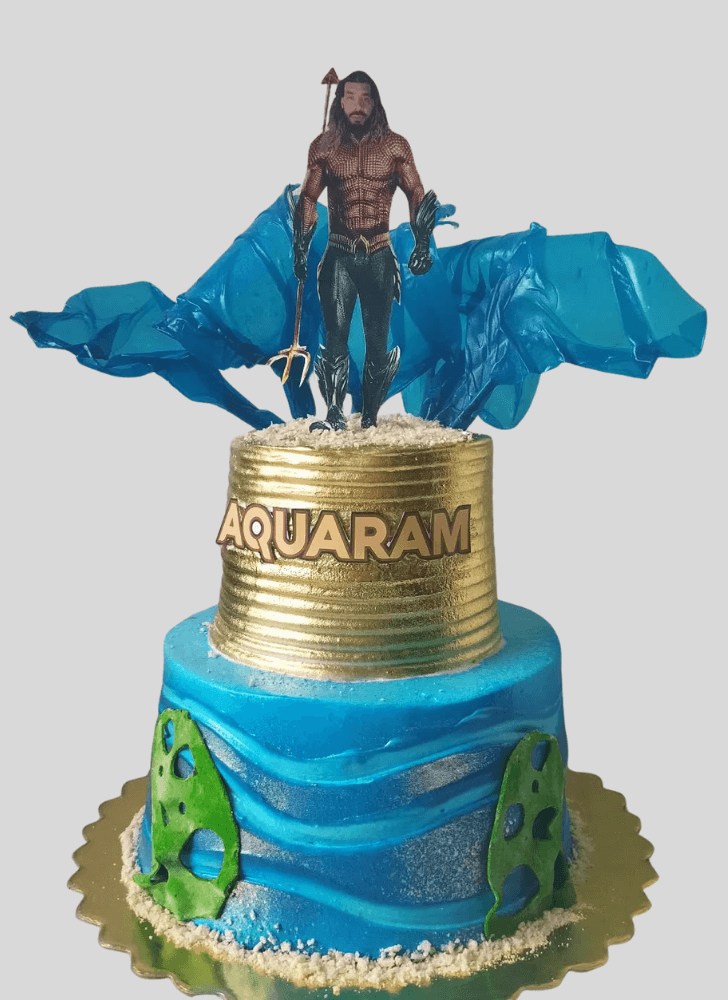 Fetching Aquaman Cake