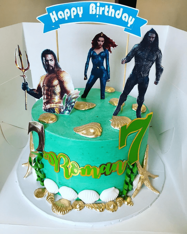 Admirable Aquaman Cake Design