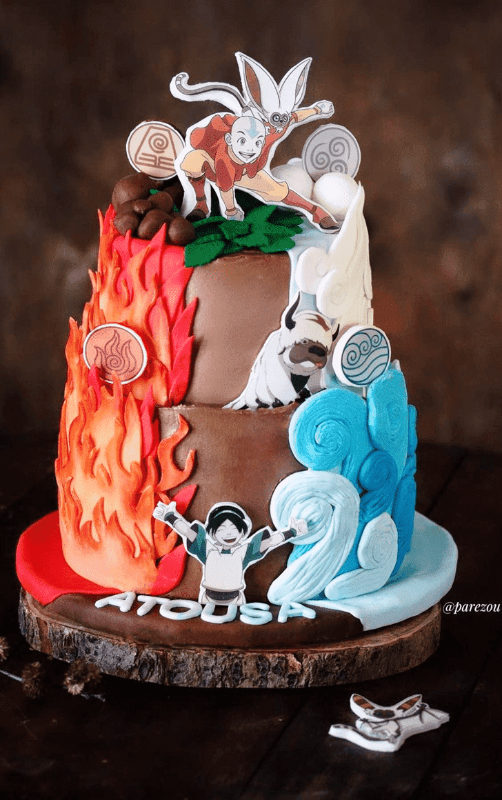 Shapely Avatar the Last Airbender Cake