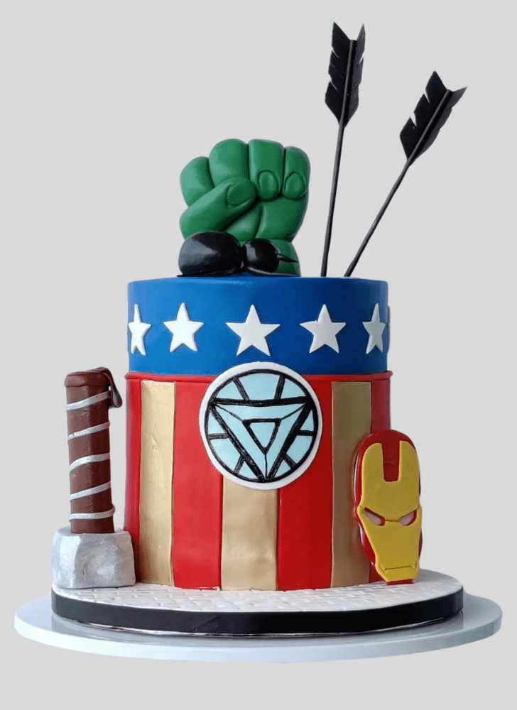 Beauteous Avengers Cake