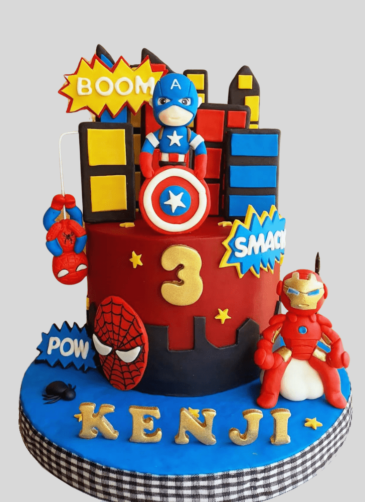 Comely Avengers Cake