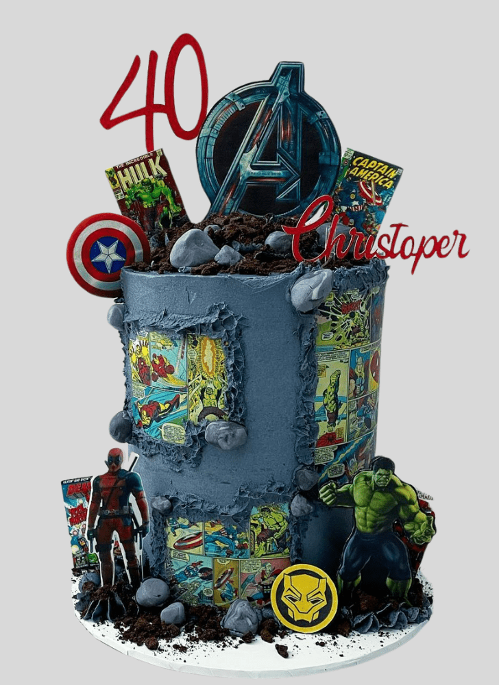 Enticing Avengers Cake