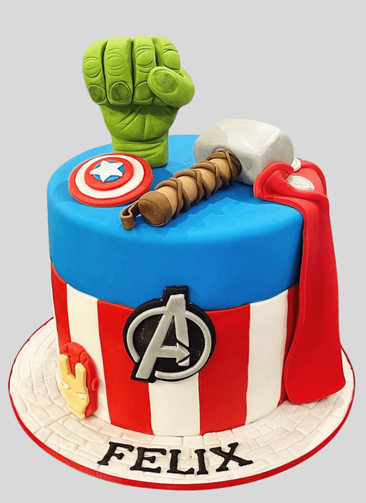 Inviting Avengers Cake