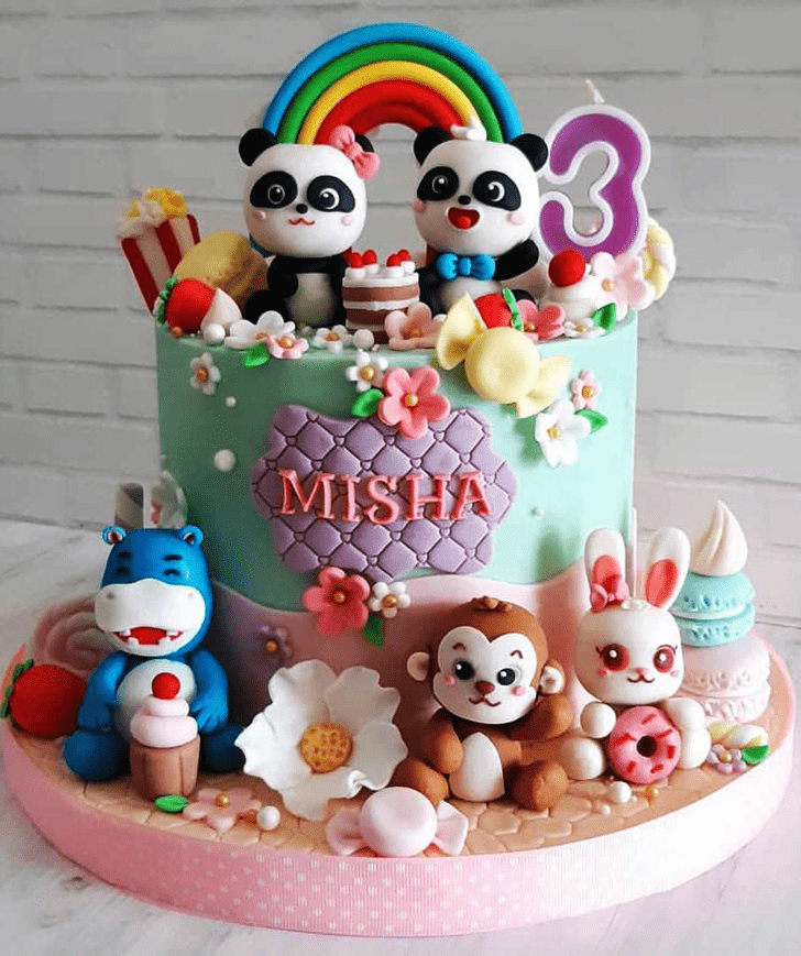 Comely Baby Panda Cake